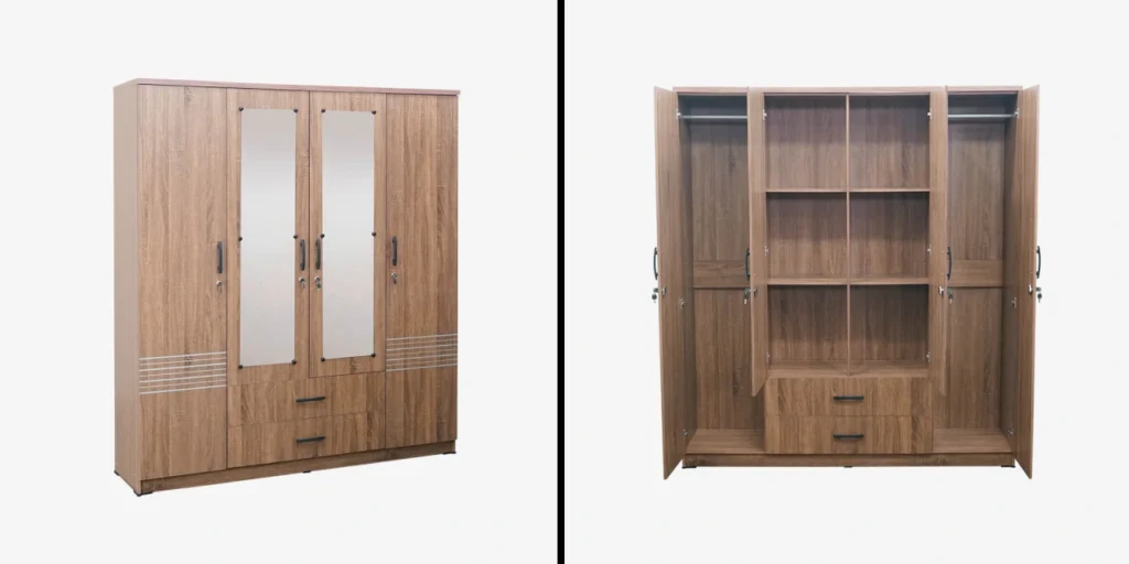 Lemari-4-pintu-ALD-8115-L-walnut-BLINK
